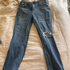 Abercrombie & Fitch Distressed Skinny Jeans - Blue